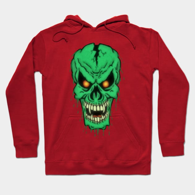 Slimy Skull Hoodie by MalcolmKirk